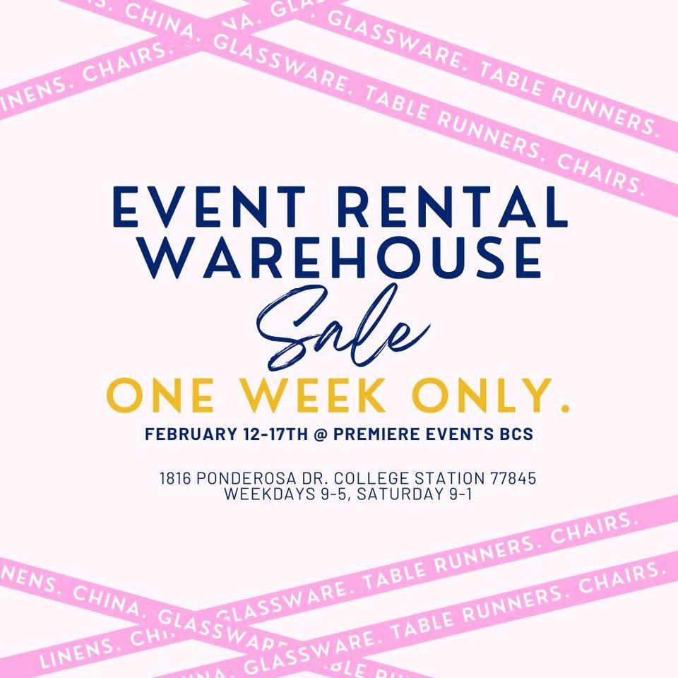 Premiere Events Warehouse Sale