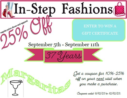 In-Step Fashions 37th Anniversary Sale