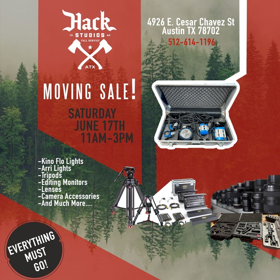 Hack Studios Moving Sale