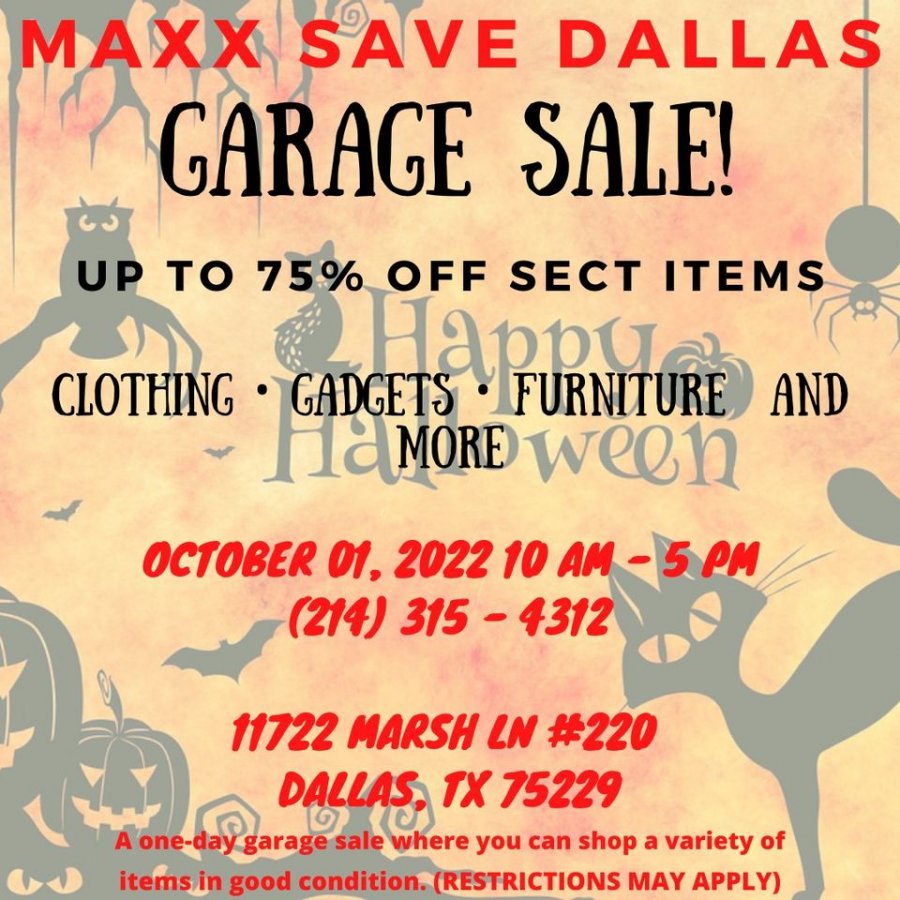 MAXX SAVE - Dallas GARAGE SALE