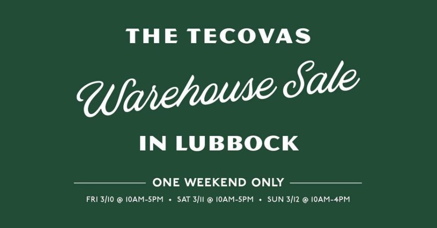 Tecovas Lubbock, TX Warehouse Sale