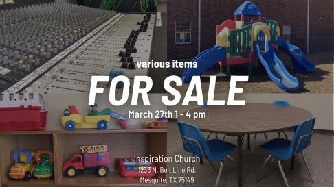 Inspiration Church Spring Cleaning Sale