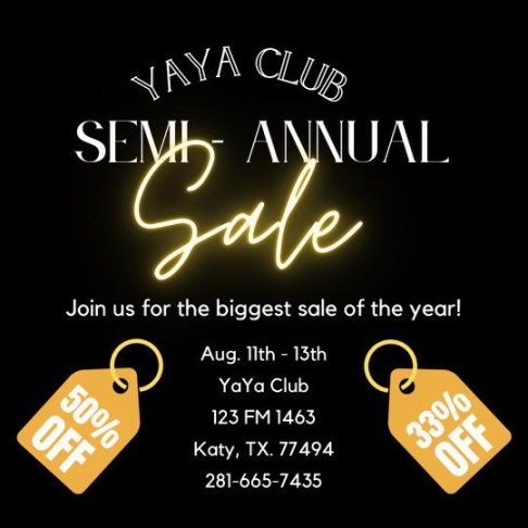 YaYa Club Semi Annual SALE