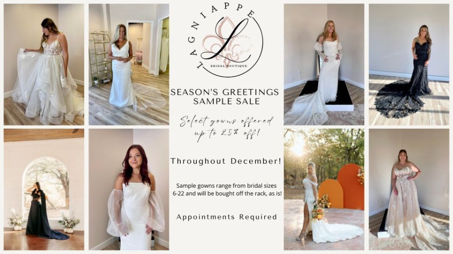 Lagniappe Bridal Season's Greetings Sample Sale