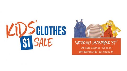 Goodwill San Antonio Kids' Clothes $1 Sale