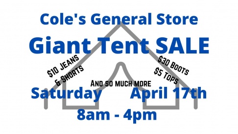 Cole's General Store Annual Clearance Sale